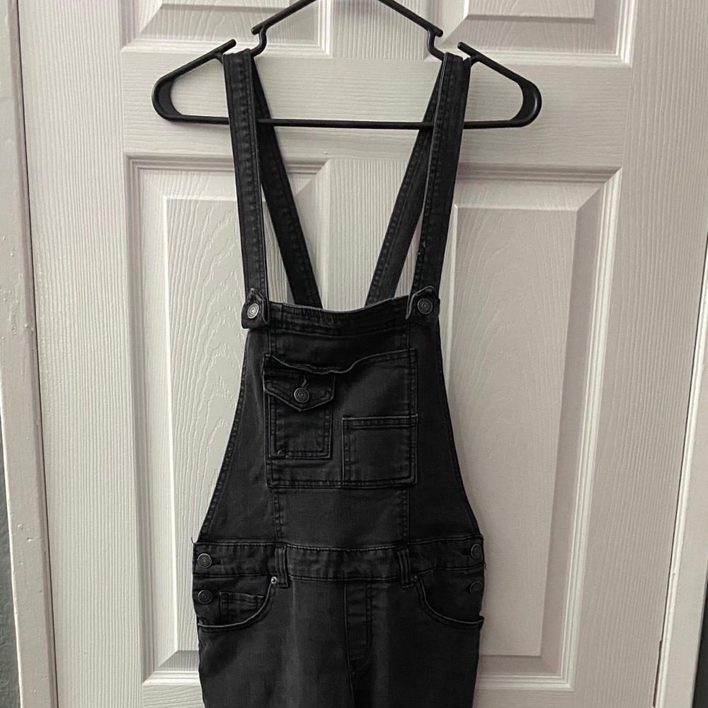 Black Jean Denim Overalls